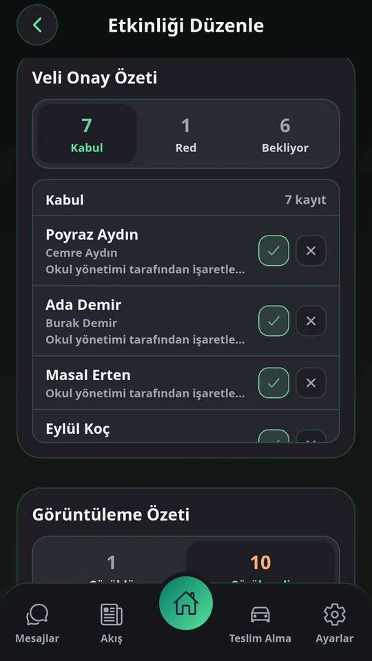 Faaliyet takvimi düzenli aksın